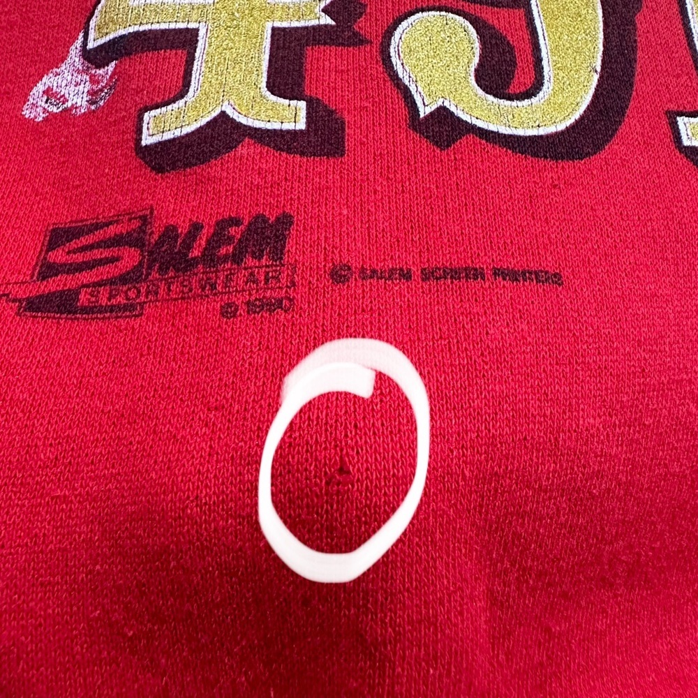 Vintage 90s San Francisco 49ers Salem NFL Montana Graphic Sweatshirt Size L - Picture 11 of 16